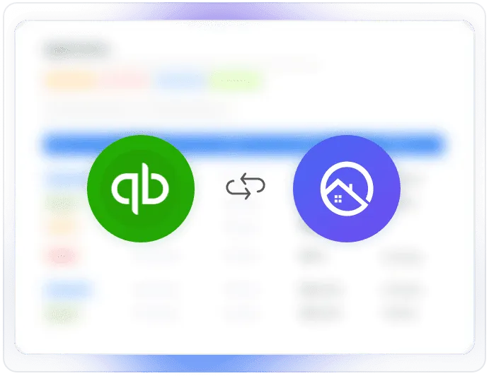 QuickBooks integration showing connection between Innago and QuickBooks with bidirectional data flow